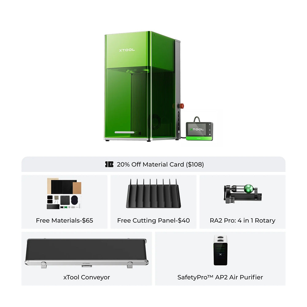 xTool F1 Ultra (20W Fiber & Diode Dual Laser Engraver/Cutter)