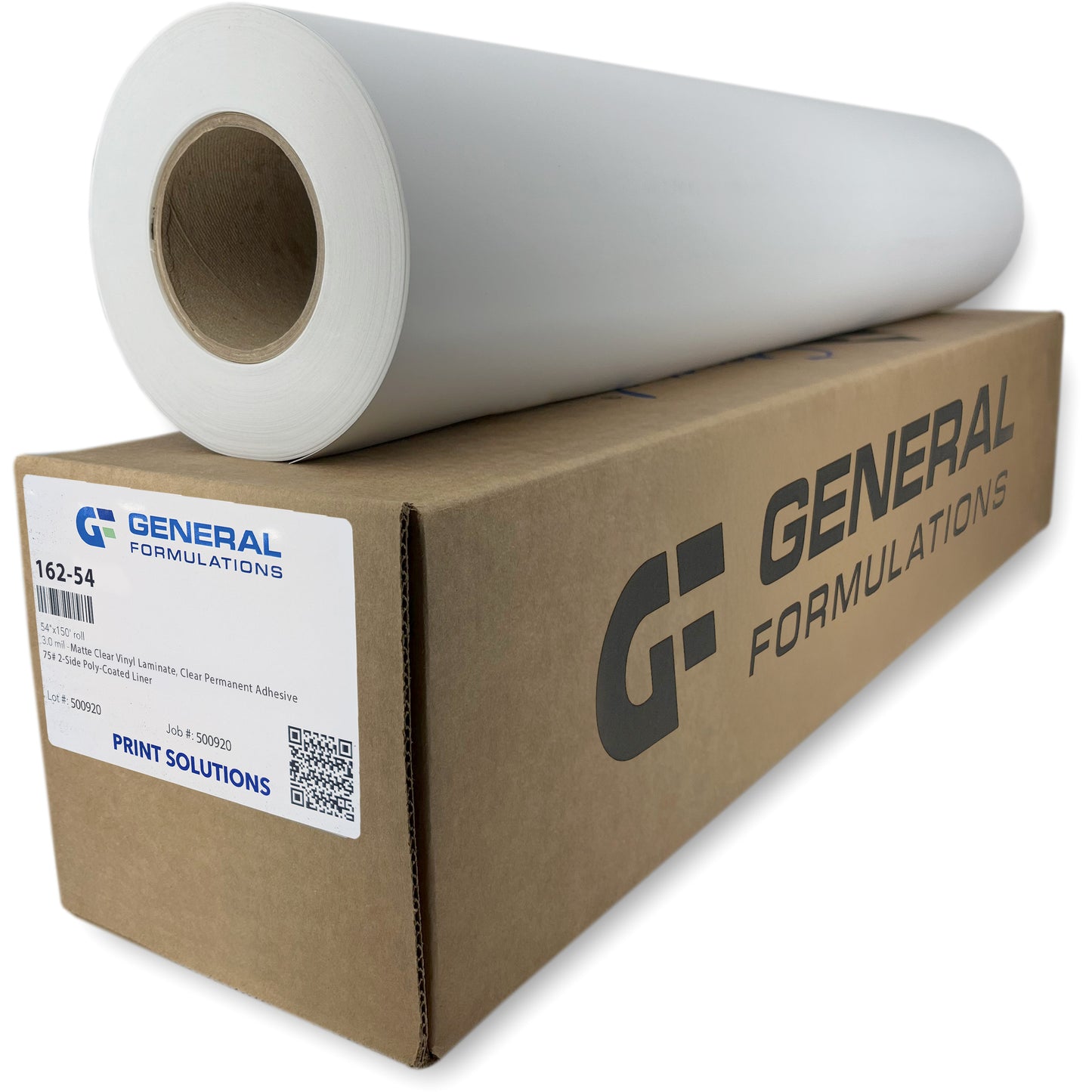 GF 162 - Matte Clear Vinyl Laminate with Clear Permanent Adhesive