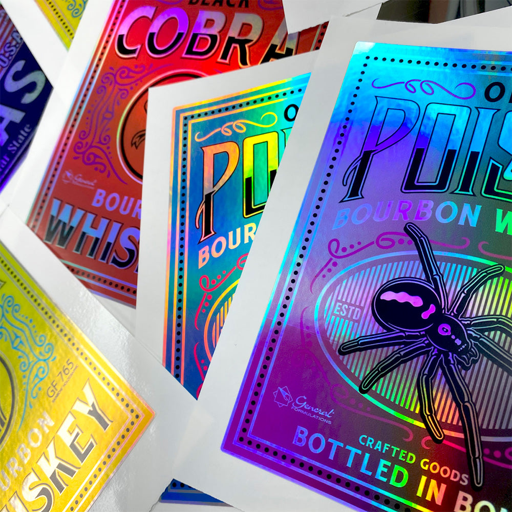 GF 765 - Rainbow Holographic Film with Clear Permanent Adhesive