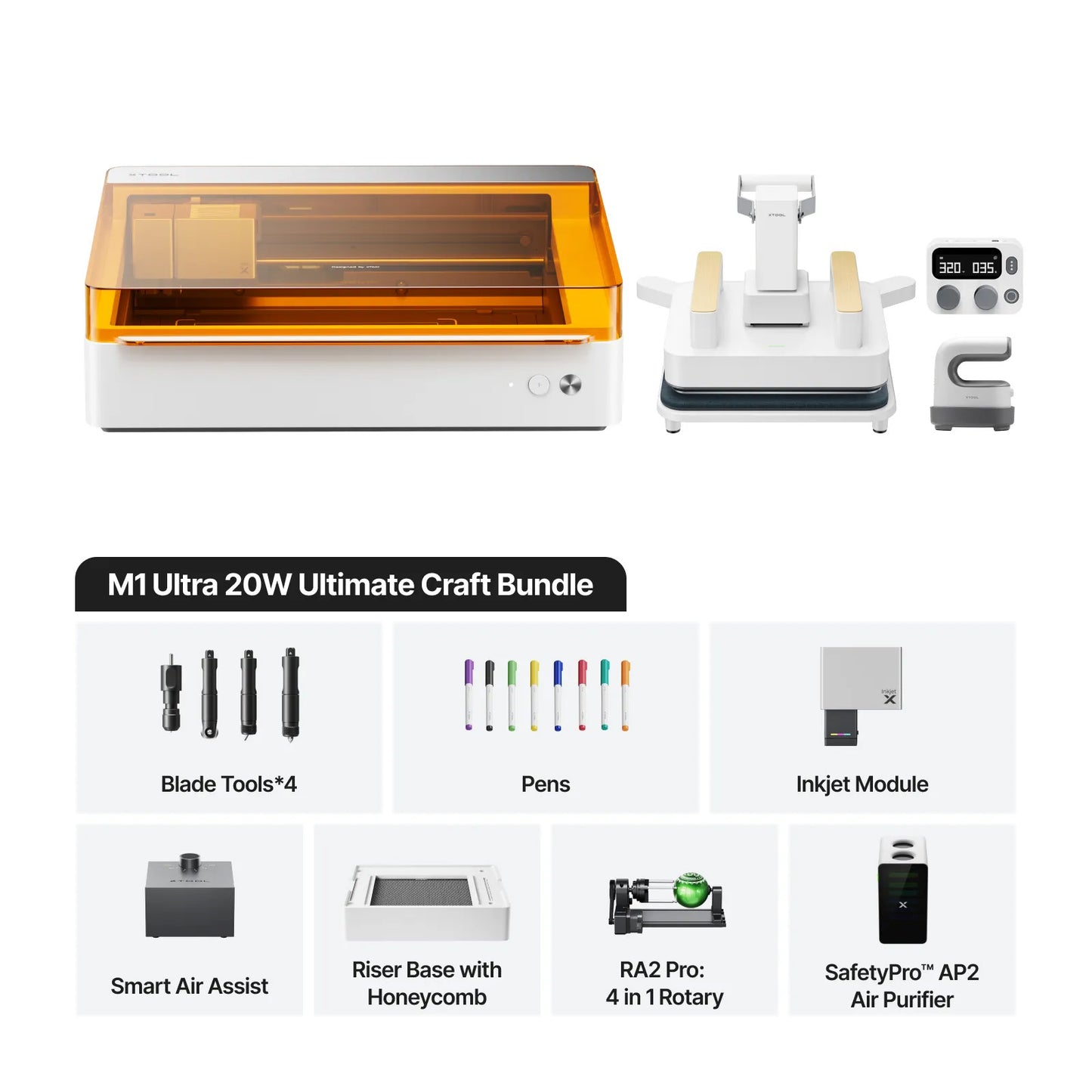xTool M1 Ultra (20W Desktop Diode Laser Engraver/Cutter, Plus 4-in-1 Craft Machine)