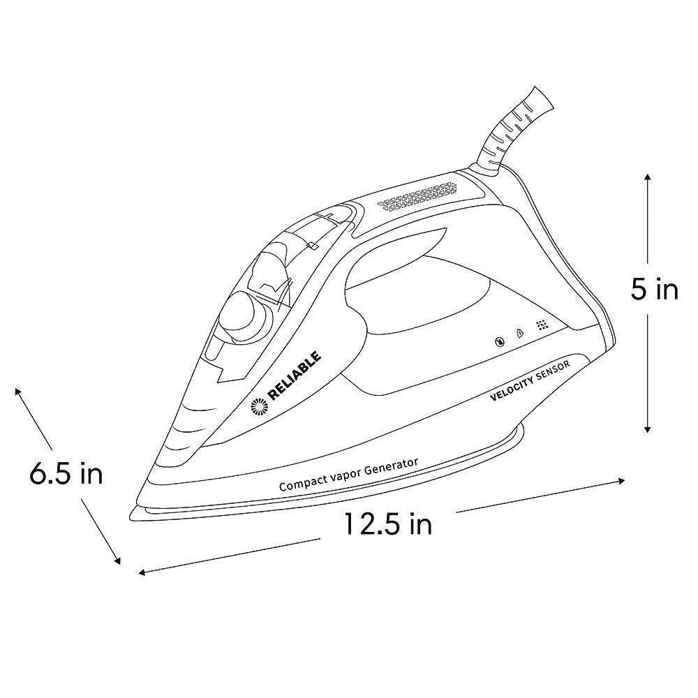 240IR Velocity Sensor Compact Vapor Generator Steam Iron