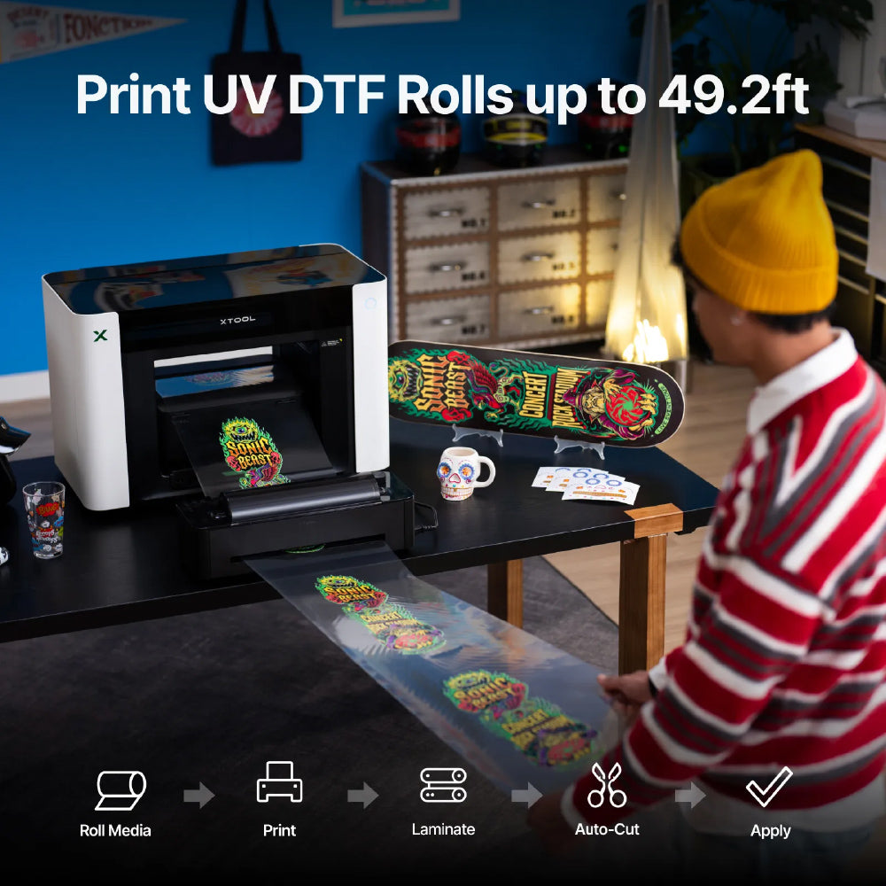 xTool LM1 Laminator and RF1 Roll Feeder for O1 Omni Printer