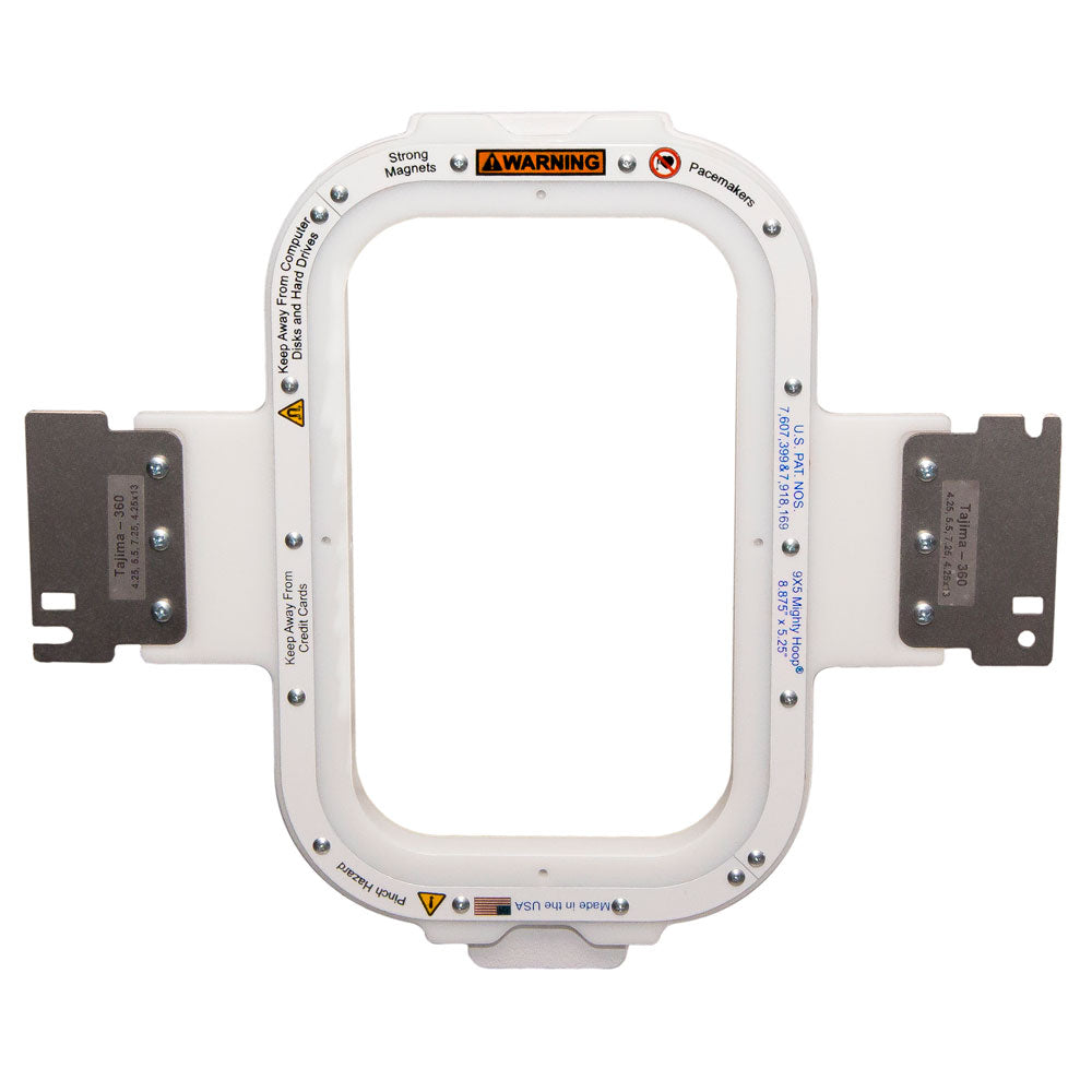 Mighty Hoop – 9" x 5" Magnetic Embroidery Frame (For Tajima)