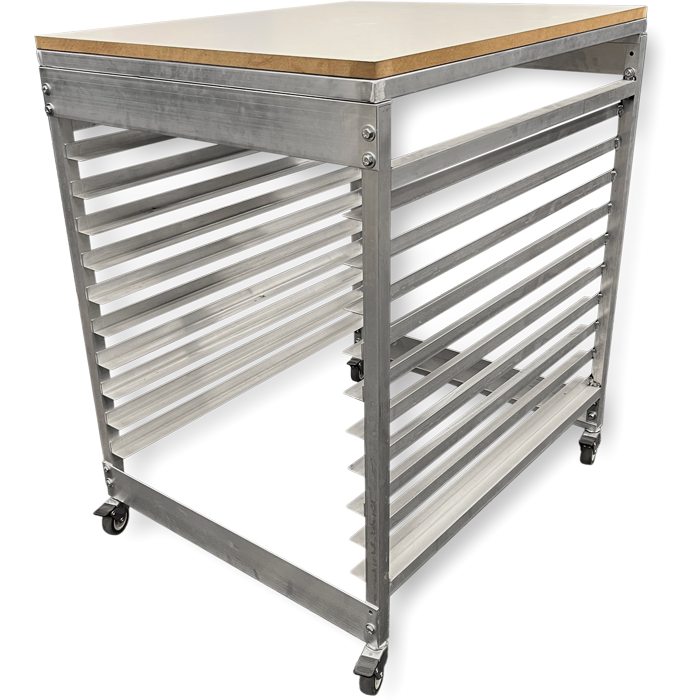 Work Cart With Screen Rack