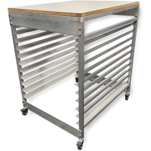Work Cart With Screen Rack