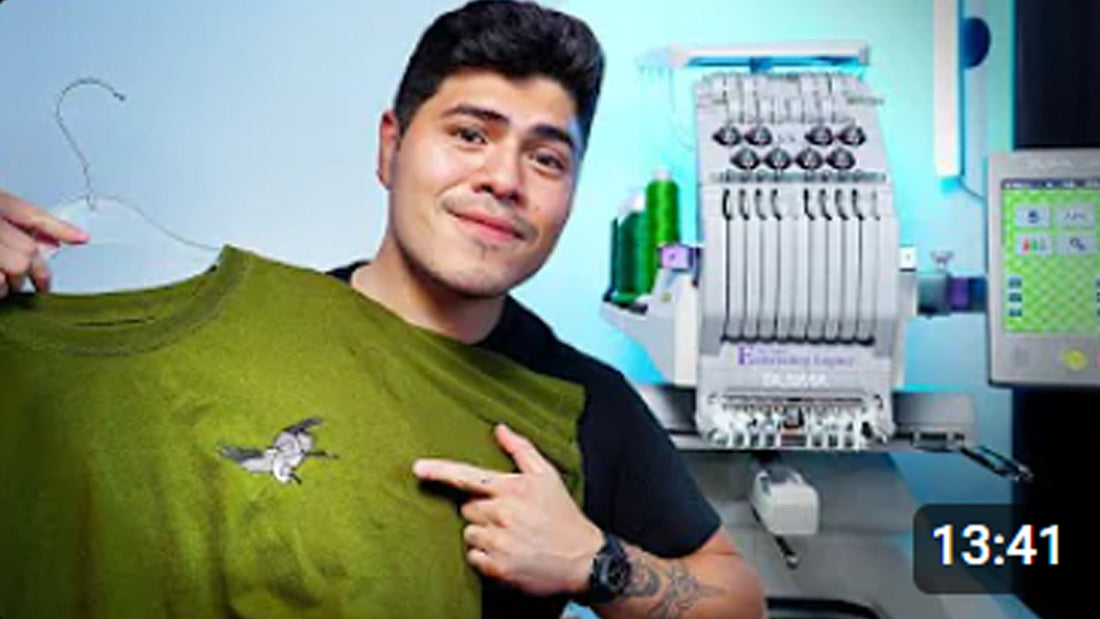 How to Machine Embroider a T-Shirt with the Tajima SAI Embroidery Machine!