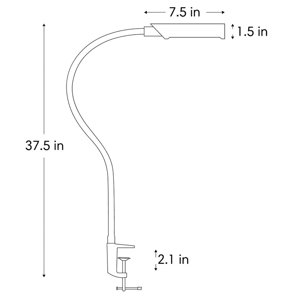 LED Flexible Task Light With Clamp