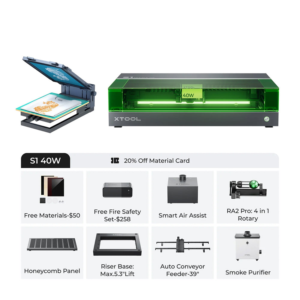 xTool S1 (40W Desktop Diode Laser Engraver/Cutter)