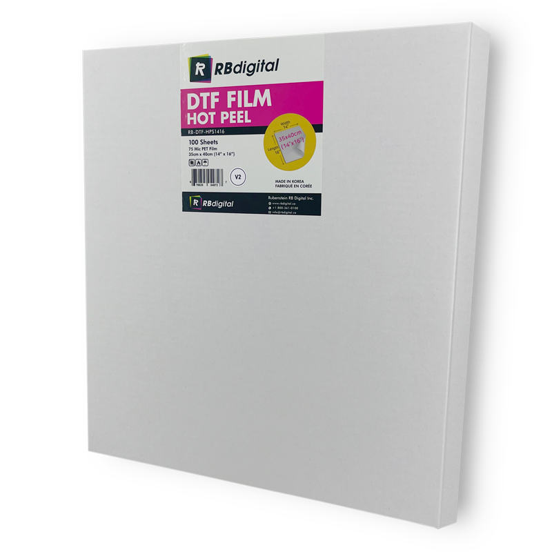 DTF Hot Peel Film V2 - Sheets (14" x 16" - 100 Sheets) (Brother & Epson Optimized)
