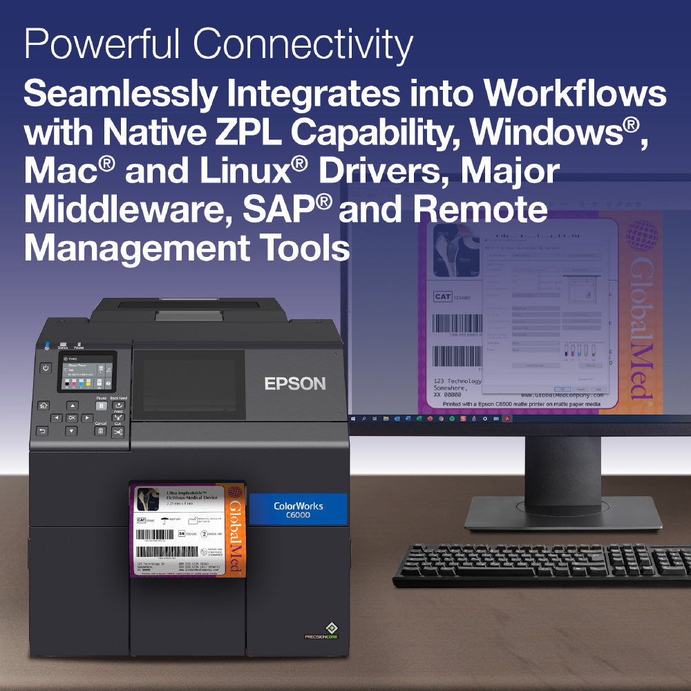 Epson ColorWorks CW-C6000A Colour Inkjet Label Printer