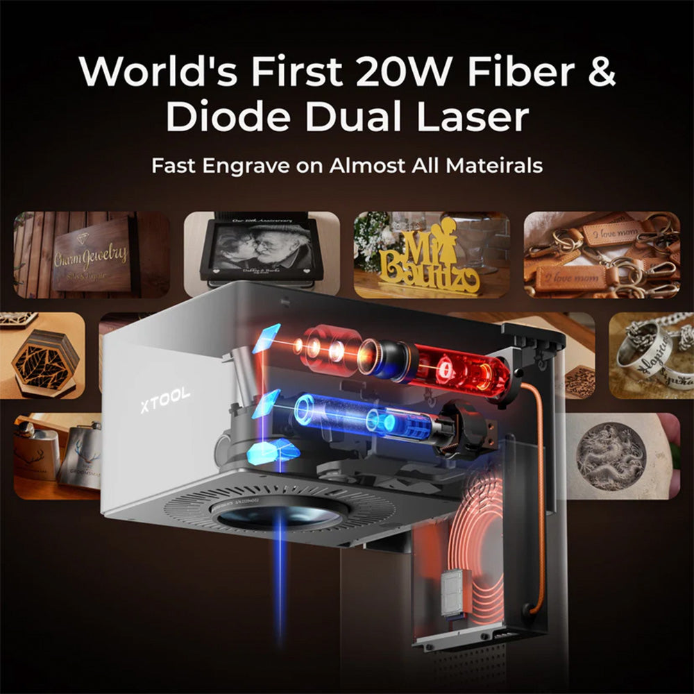 xTool F1 Ultra (20W Fiber & Diode Dual Laser Engraver/Cutter)