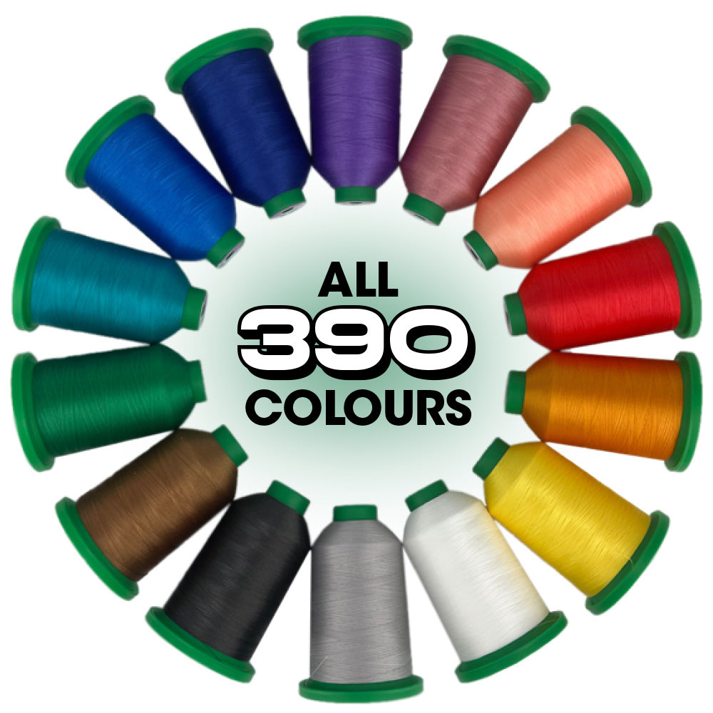 All 390 Colours of ISACORD 40 KS 5000M - 100% Polyester Embroidery Thread