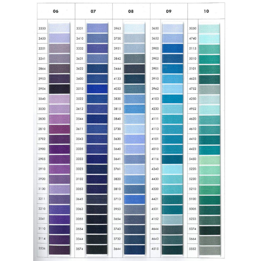 All 390 Colours of ISACORD 40 KS 5000M - 100% Polyester Embroidery Thread