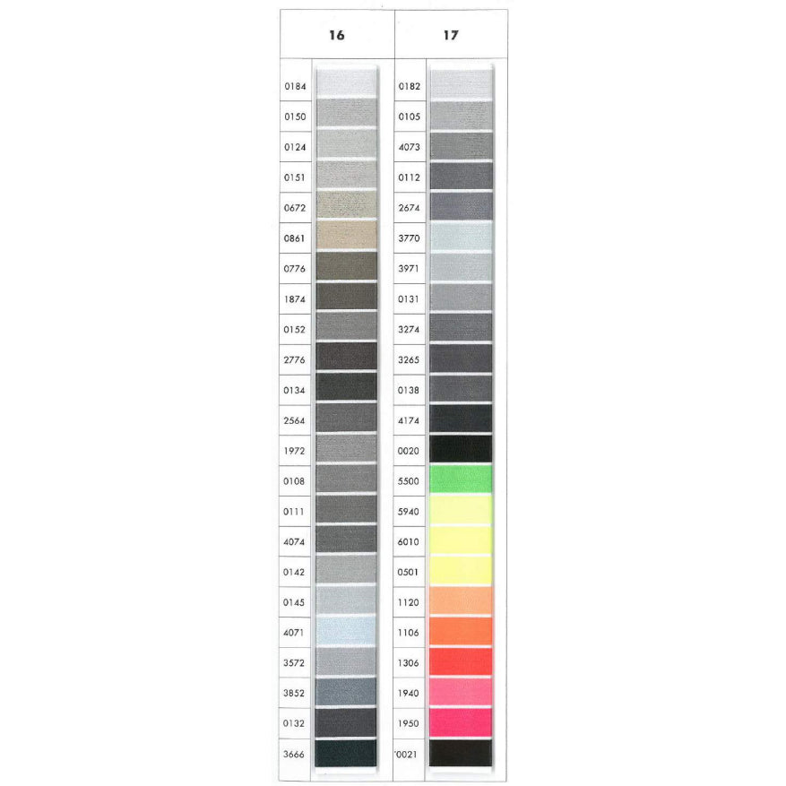 Thread Shade Cards & Zip Colour Charts - Fast Delivery