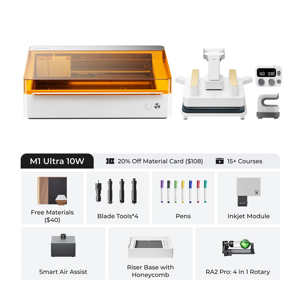 xTool M1 Ultra (10W Desktop Diode Laser Engraver/Cutter, Plus 4-in-1 Craft Machine)