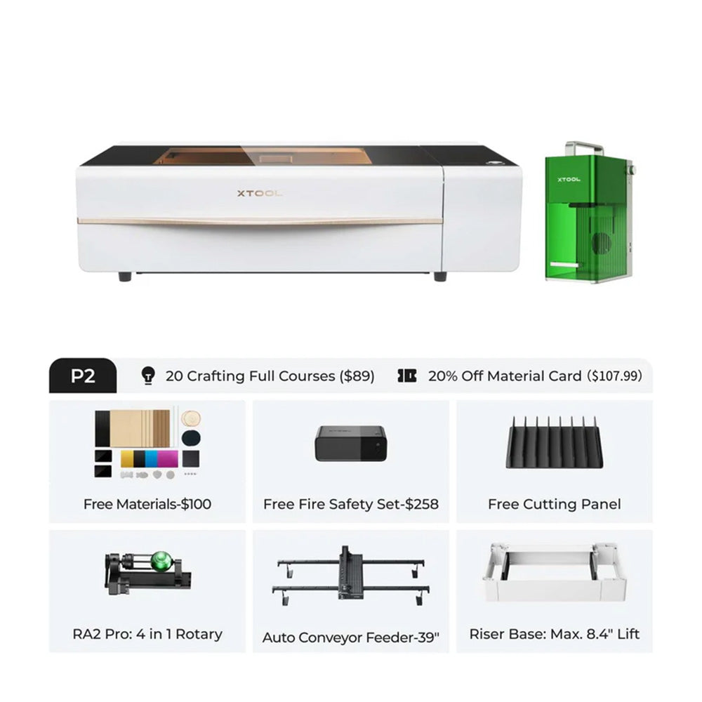 xTool P2/P2S + F1/F1 Ultra Bundle (Laser Engraver/Cutter Multi Machine Bundle)