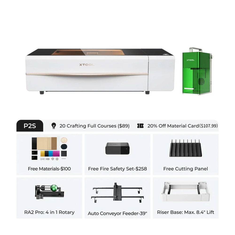 xTool P2/P2S + F1/F1 Ultra Bundle (Laser Engraver/Cutter Multi Machine Bundle)