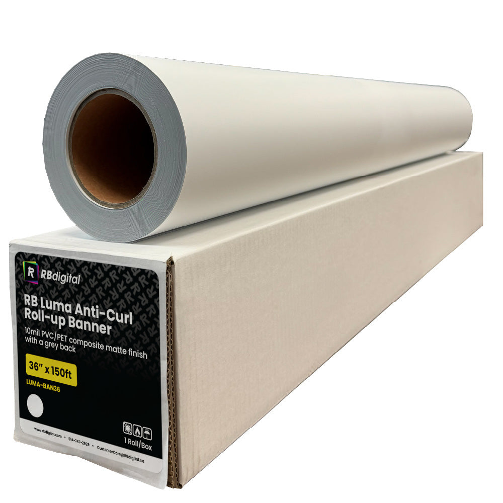 RB Luma 10mil Multi Layer Printable Banner Material (Block Out & Lay Flat) (PP+PET+PP)