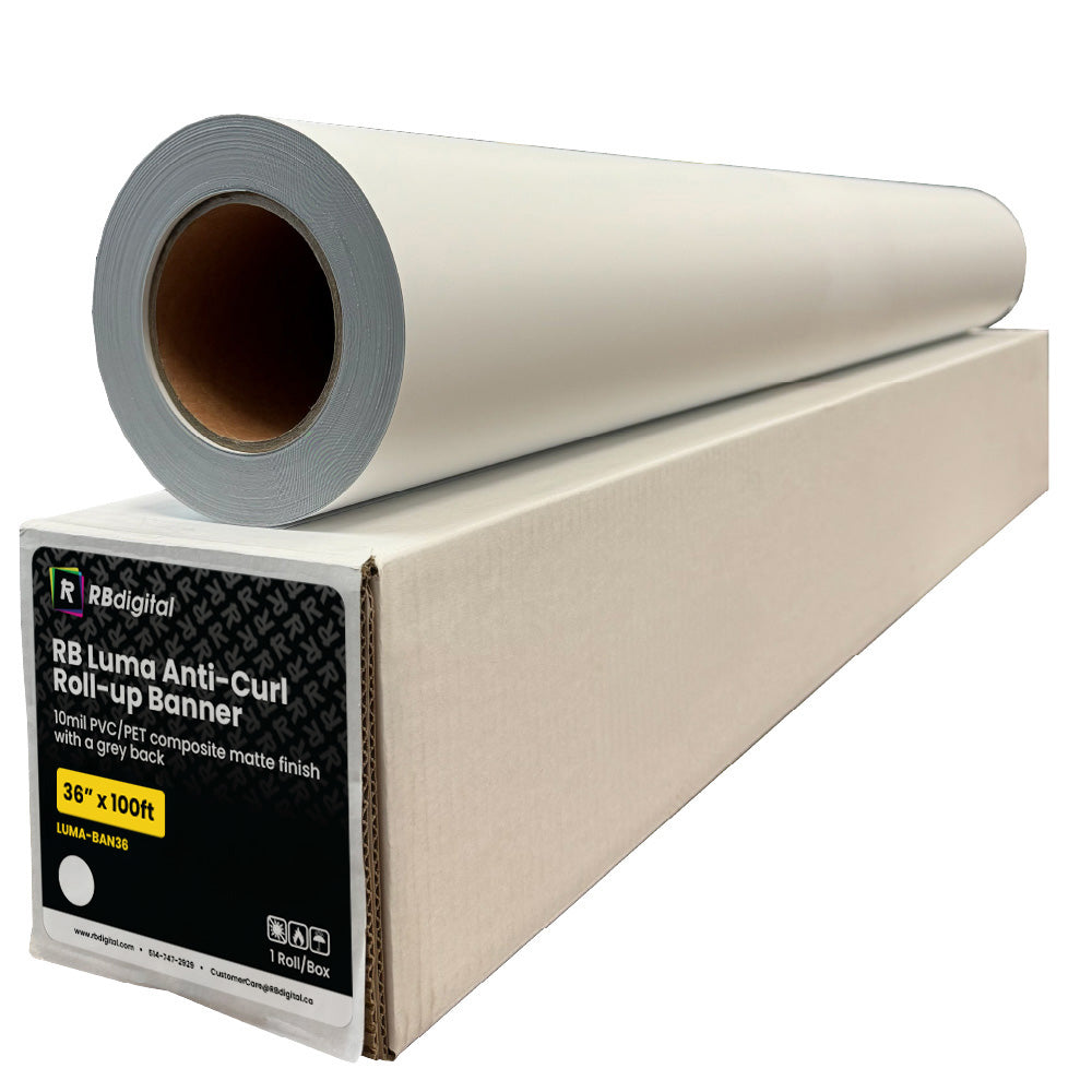 RB Luma 10mil Multi Layer Printable Banner Material (Block Out & Lay Flat) (PP+PET+PP)
