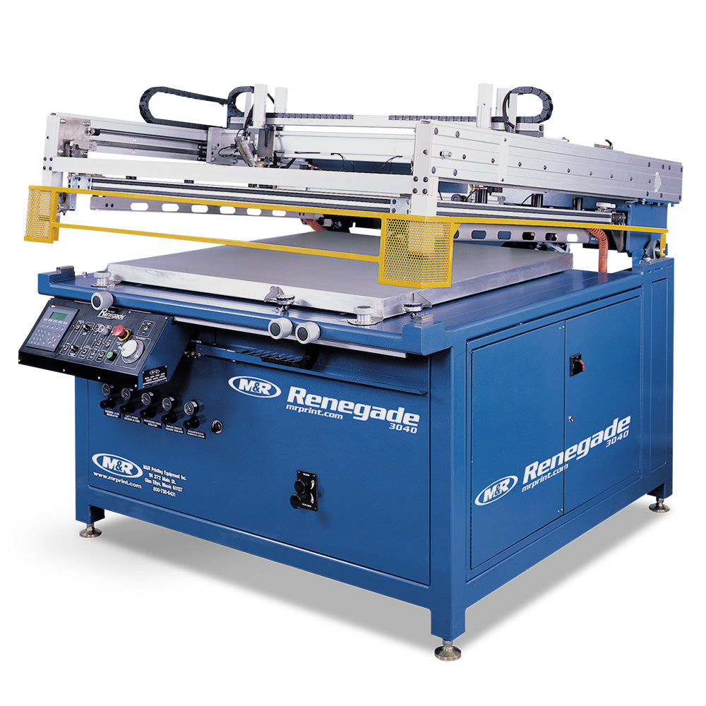 R&b Digital RENEGADE Flatbed Graphics Screen Printing Press – Rubenstein RB Digital Inc