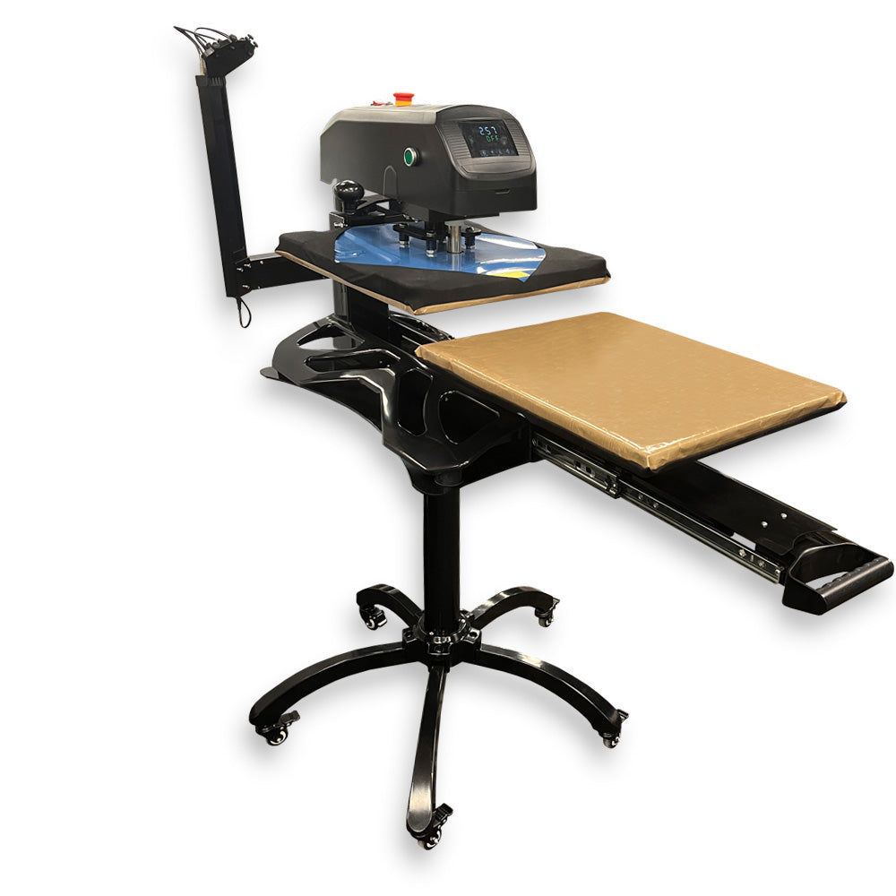 Toyoda Falcon Electric Auto Release 16” X 20” Swing Away/Pull Out Heat Press With Lasers and Stand