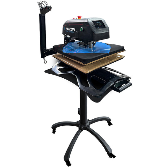 Presse à chaud électrique Toyoda Falcon à dégagement automatique 16” x 20” pivotante/extensible avec lasers et support