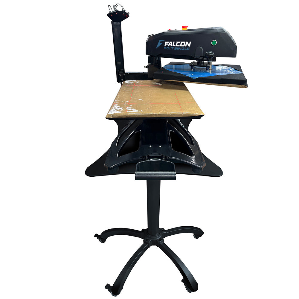 Presse à chaud électrique Toyoda Falcon à dégagement automatique 16” x 20” pivotante/extensible avec lasers et support