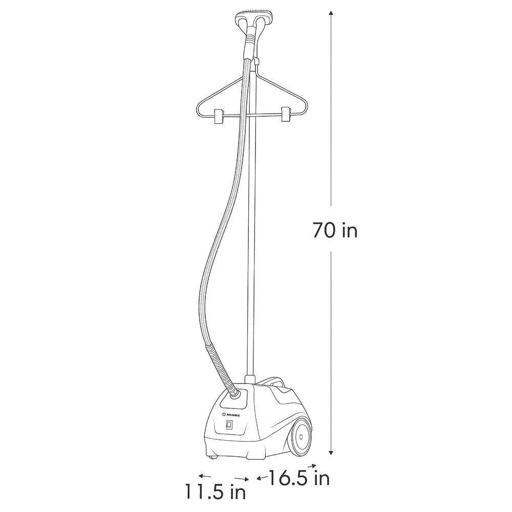 Vivio Plus Professional Garment Steamer with Metal Head