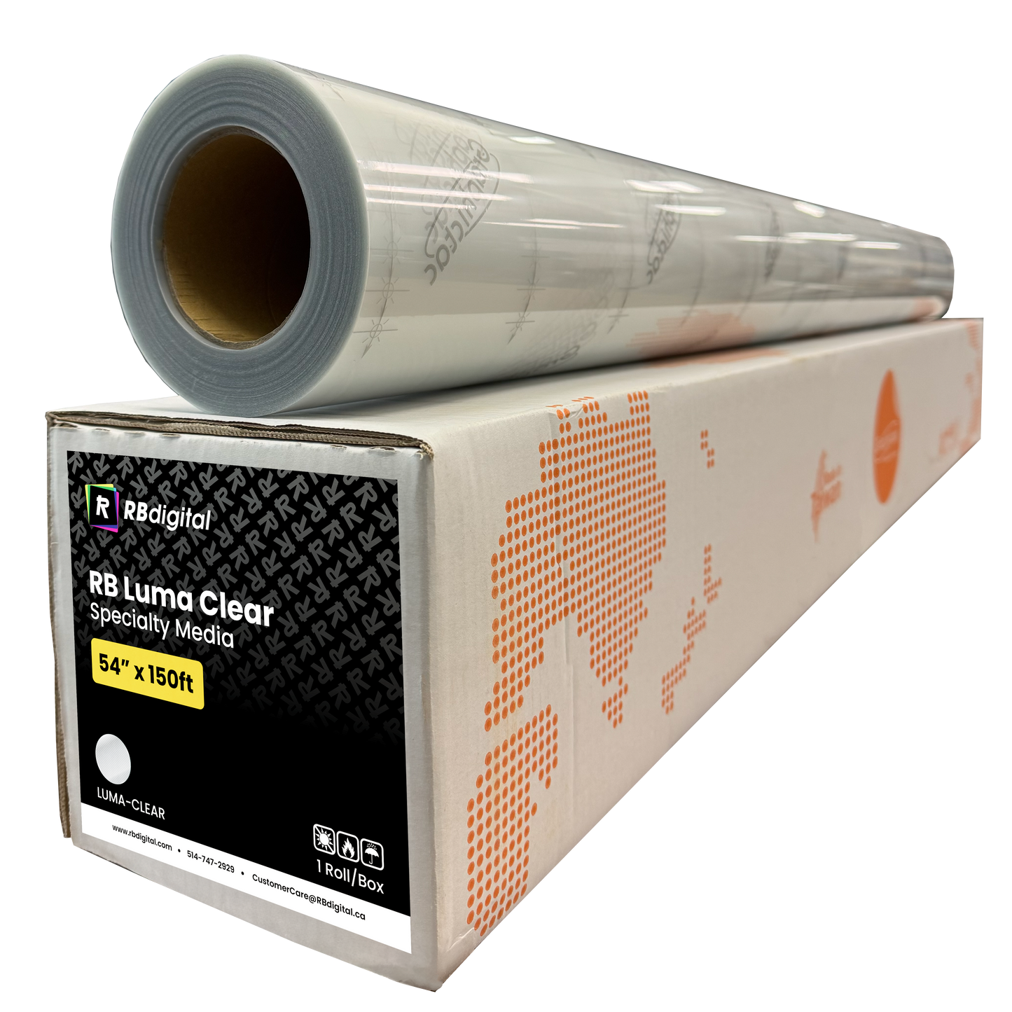 RB Luma 3.2mil Optically Clear PVC Printable Vinyl (Clear Removable Adhesive)