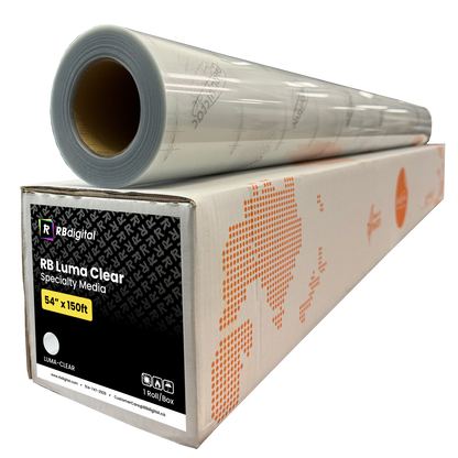 RB Luma 3.2mil Optically Clear PVC Printable Vinyl (Clear Removable Adhesive)