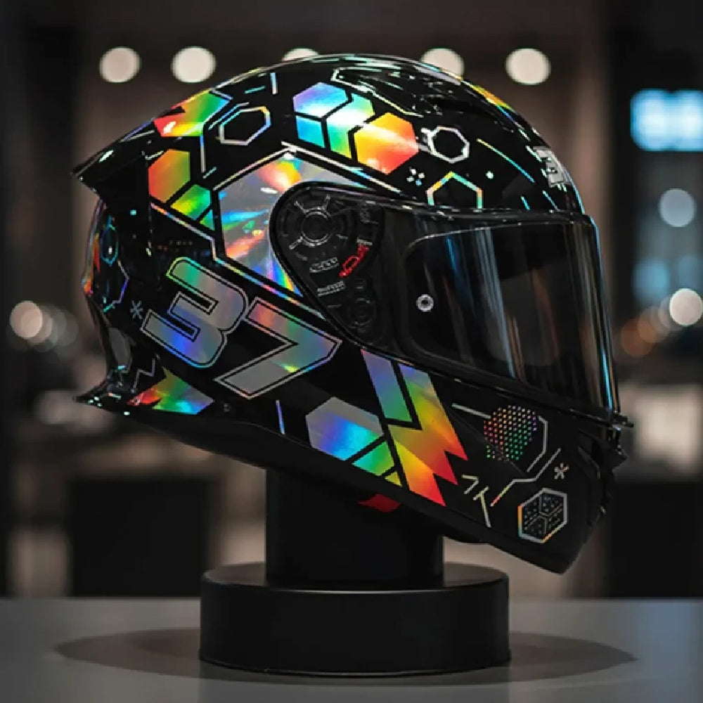 RB Luma 4mil Rainbow Holographic Printable Vinyl (Clear Permanent Adhesive, Air Egress)