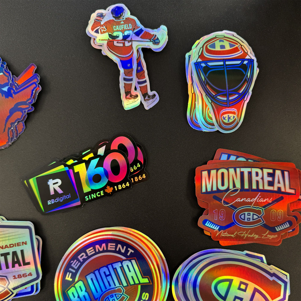 RB Luma 4mil Rainbow Holographic Printable Vinyl (Clear Permanent Adhesive, Air Egress)