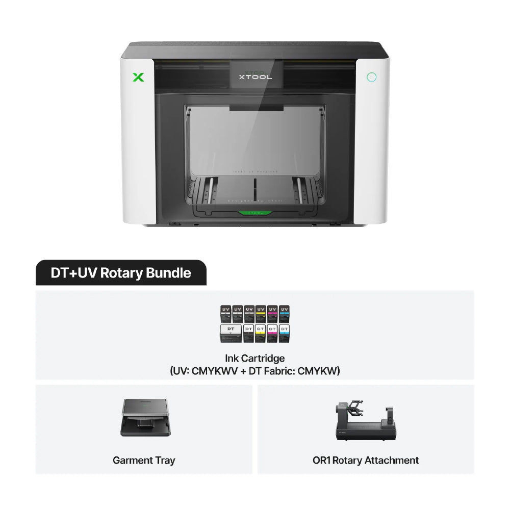 xTool O1 Omni Printer (UV, UV DTF, DTG and Direct-to-Fabric Printing in One)
