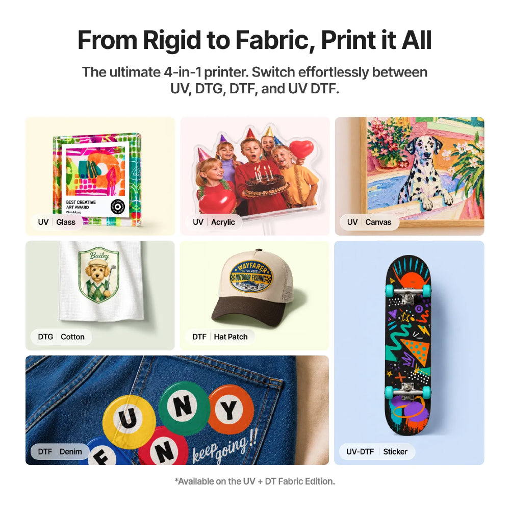 xTool O1 Omni Printer (UV, UV DTF, DTG and Direct-to-Fabric Printing in One)
