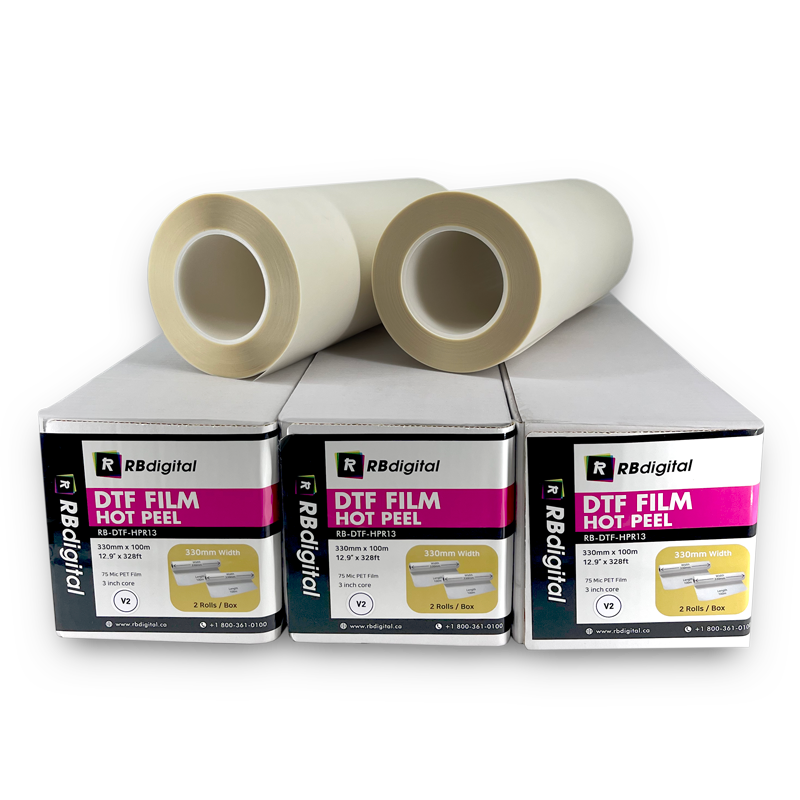 DTF Hot Peel Film V2 - Two Rolls (13" x 100m)