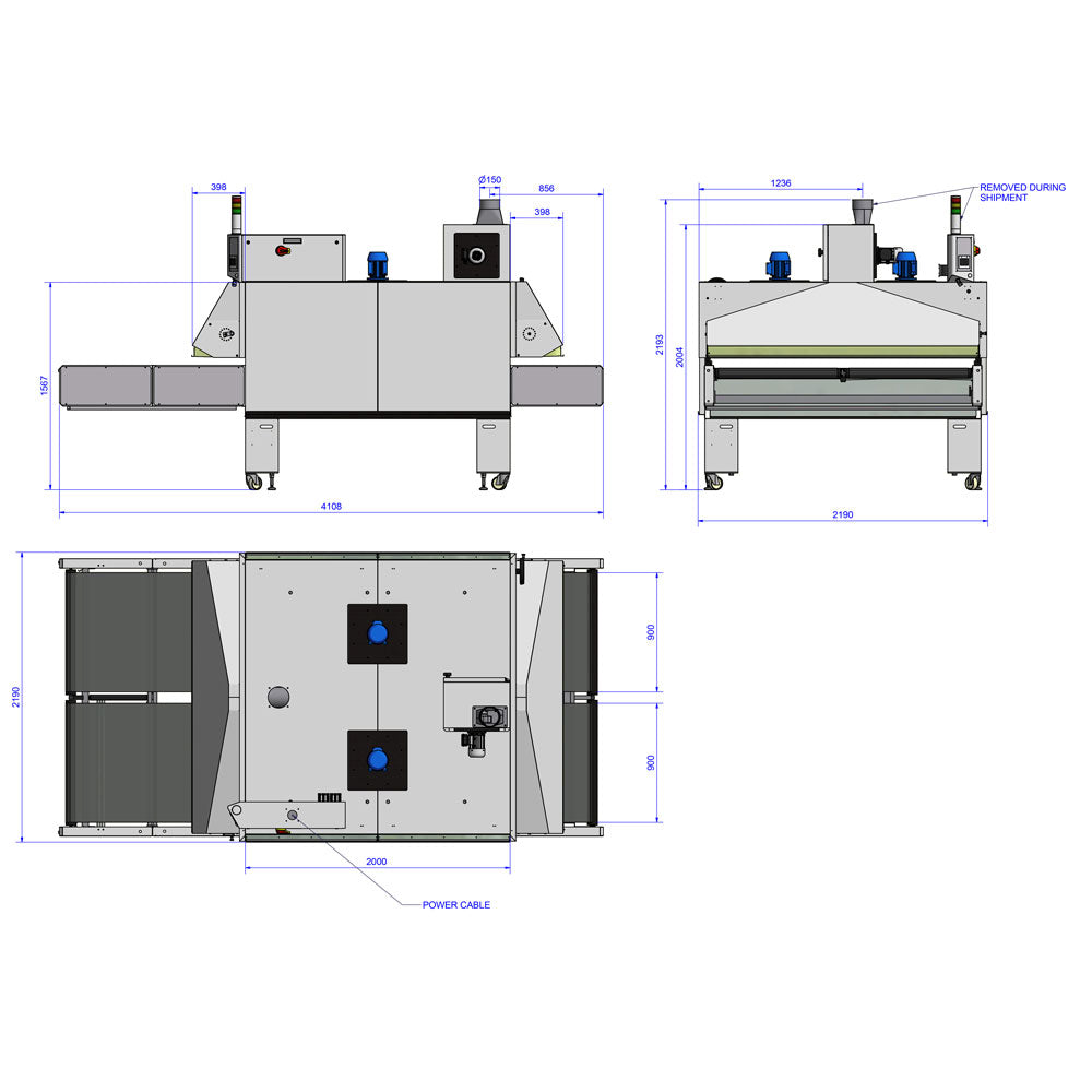 Dual 1900 Forced Air Conveyer Dryer