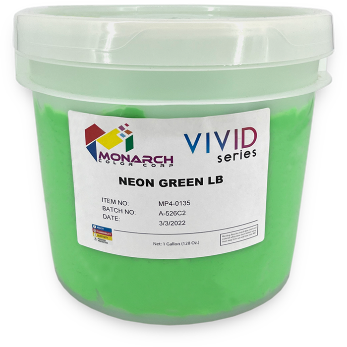 Rapid Cure Fluorescent Green Plastisol Ink - Screen Printing Ink Gallon - 128oz